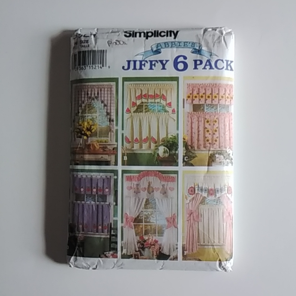 Simplicity Abbie's Jiffy 6 Pack New Curtain Pattern